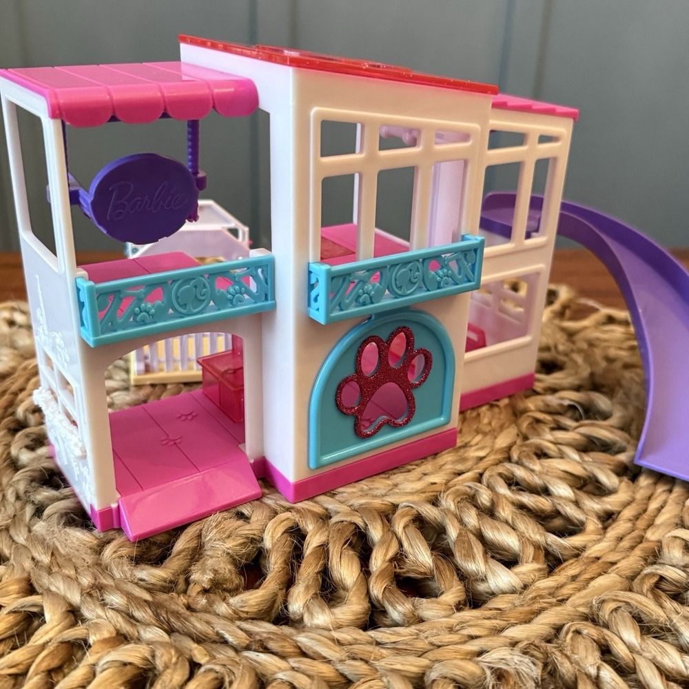 Barbie Pet Care Puppy Playhouse – Slide, Elevator, Swing, Patio Fence, Table - Picture 10 of 10